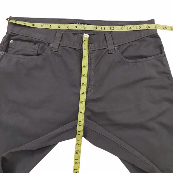 Fidelity Denim Pants Mens 33x35 Gray Flat Front Straight Leg Twill Stretch - Picture 11 of 12